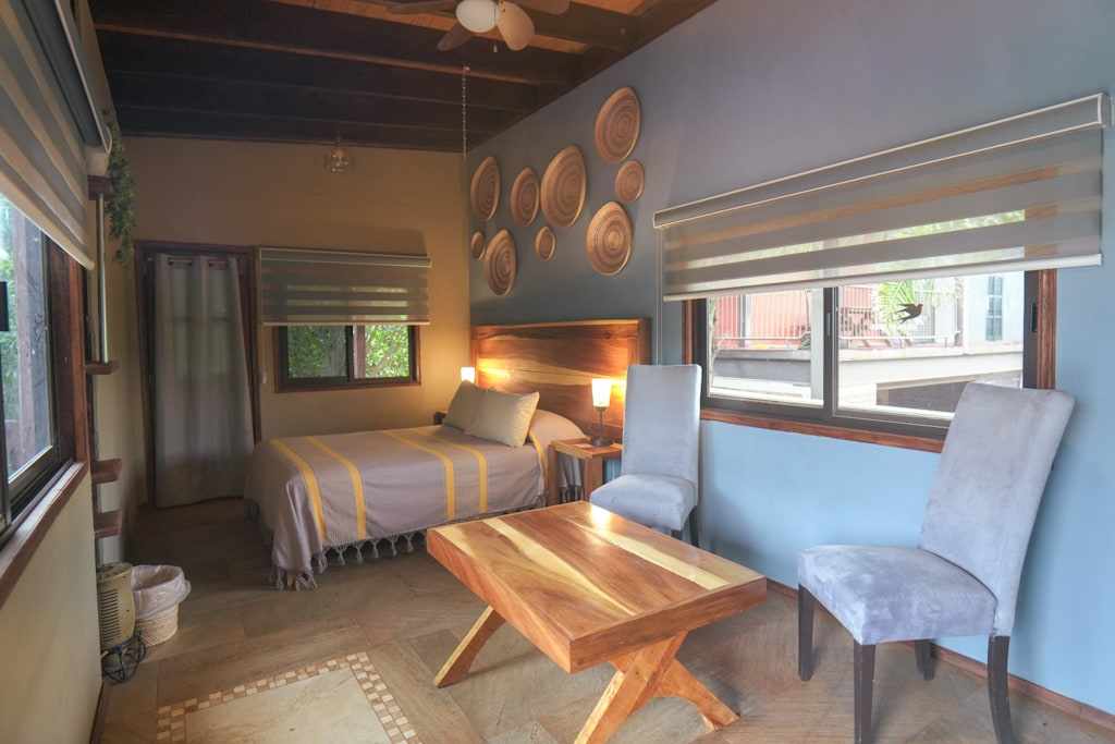 Cactus bedroom with a sitting area